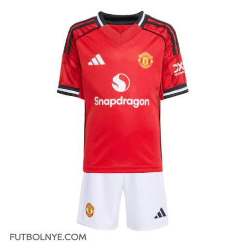 Camiseta Manchester United Primera Equipación para niños 2025-26 manga corta (+ pantalones cortos)